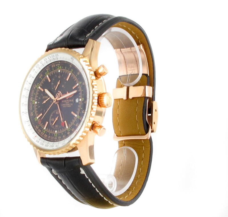 Breitling Old Navitimer rotgold mit Leder schwarz – Bild 4