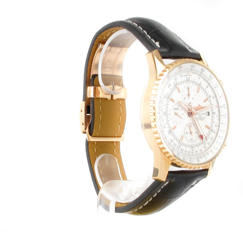 Breitling Old Navitimer rotgold weiss mit Leder schwarz – Bild 7
