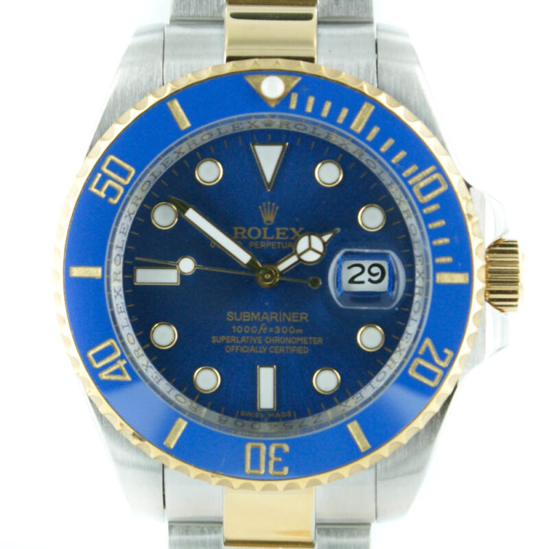 Rolex Submariner bicolor mit blauem Zifferblatt