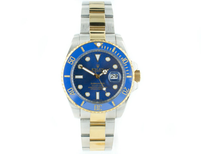 Rolex Submariner bicolor mit blauem Zifferblatt – Bild 2