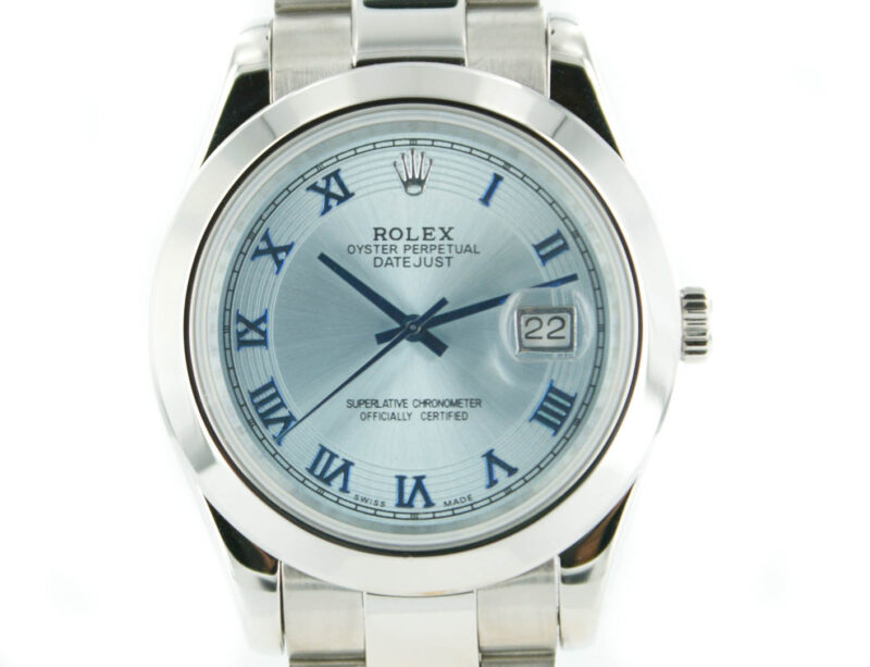 Rolex Datejust pearl silber mit stahl Armband – Bild 4