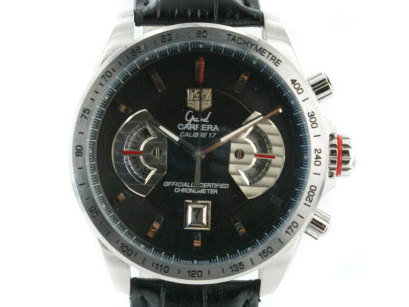 Tag Heuer Grand Carrera Leder mit schwarzem Zifferblatt – Bild 2