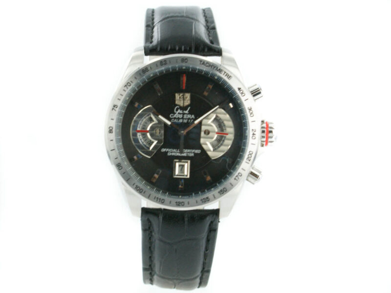Tag Heuer Grand Carrera Leder mit schwarzem Zifferblatt – Bild 6