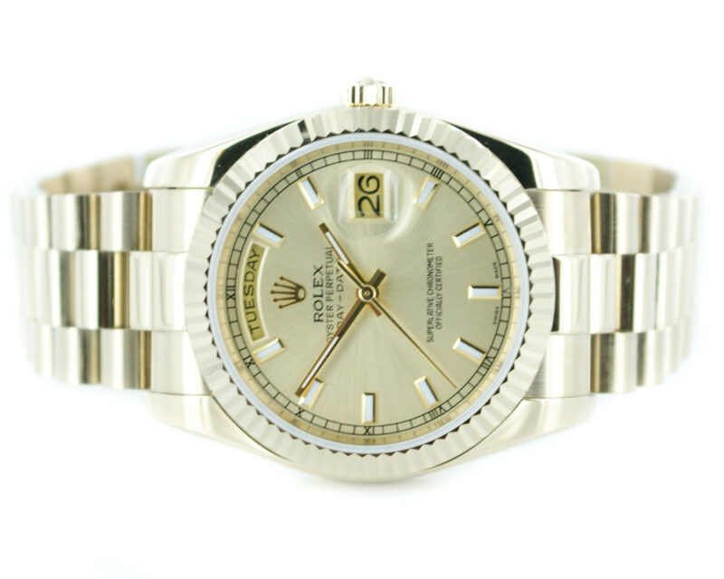 Rolex DayDate 18k Gold mit President Armband – Bild 3