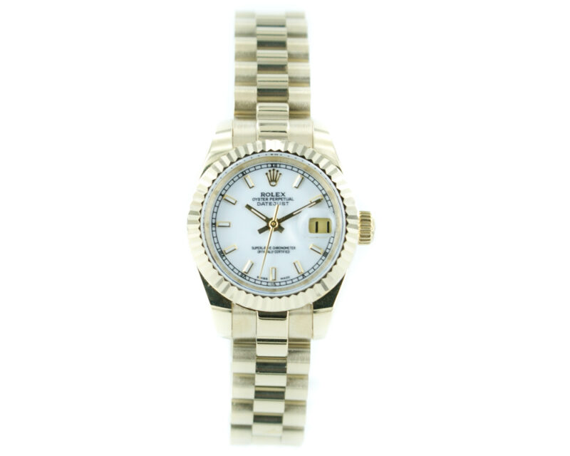 Rolex Lady-Datejust 18k weisses Zifferblatt – Bild 6