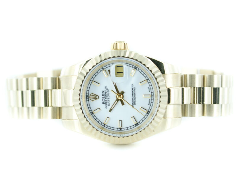 Rolex Lady-Datejust 18k weisses Zifferblatt – Bild 7