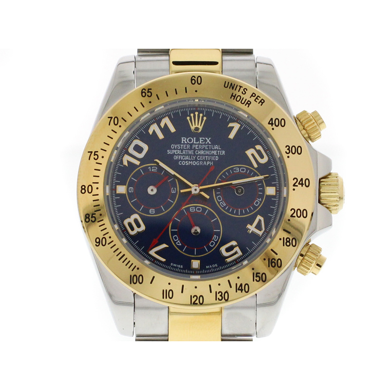 Rolex Daytona bicolor stahl / gold blaues Zifferblatt