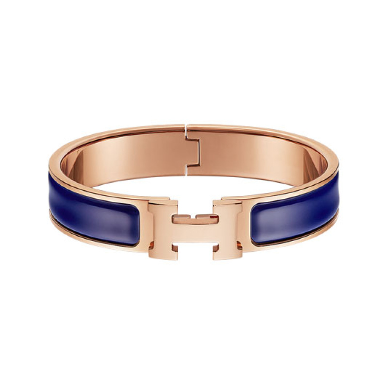 Hermes Clic H ARMBAND rose/dunkelblau