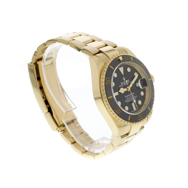 Rolex Submariner Date 18k Gold schwarze Keramik-Lünette