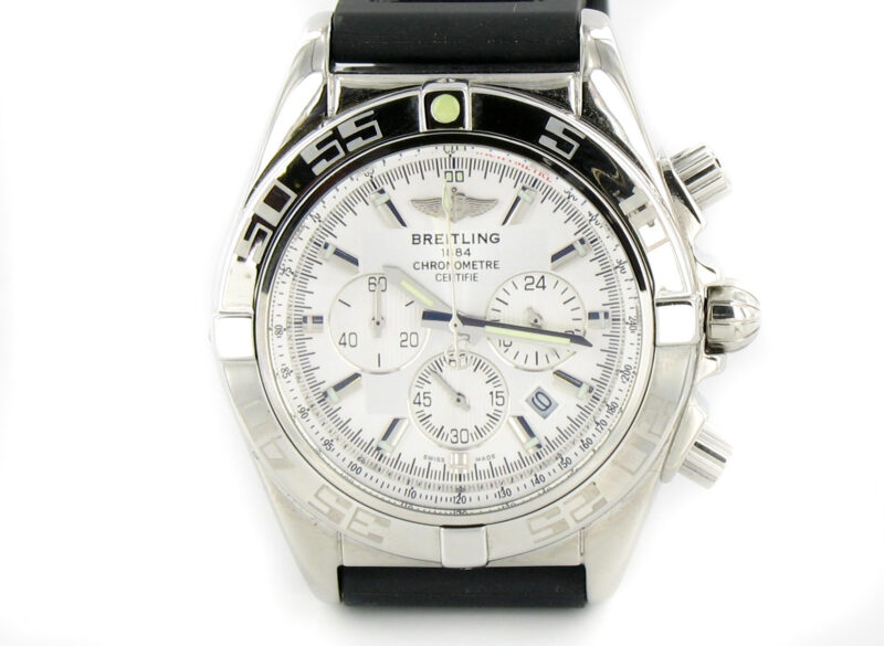 Breitling Chronomat B01 stahl - weiss mit Kautschukband – Bild 8