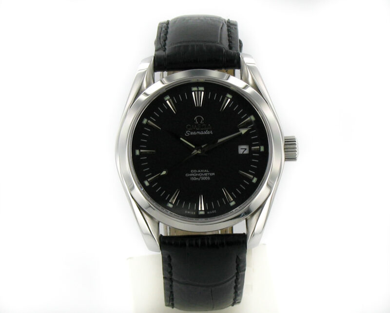 Omega Seamaster Aqua Terra Co-Axial schwarz/Leder – Bild 2