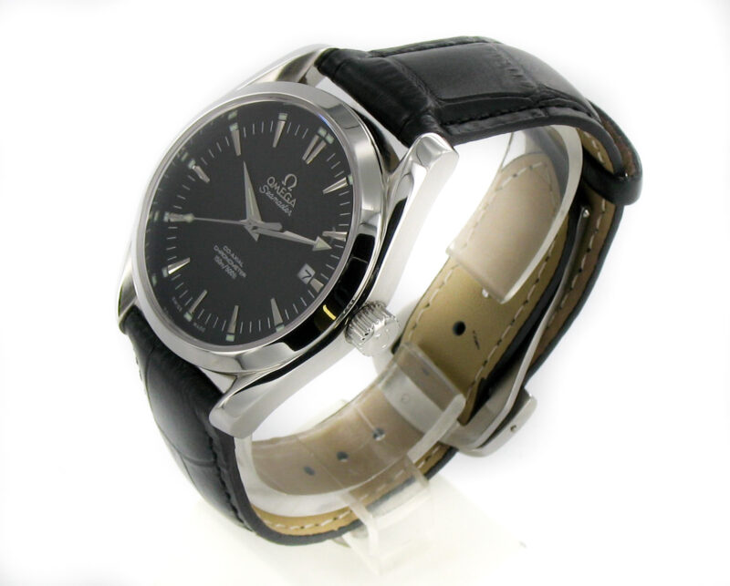 Omega Seamaster Aqua Terra Co-Axial schwarz/Leder – Bild 3