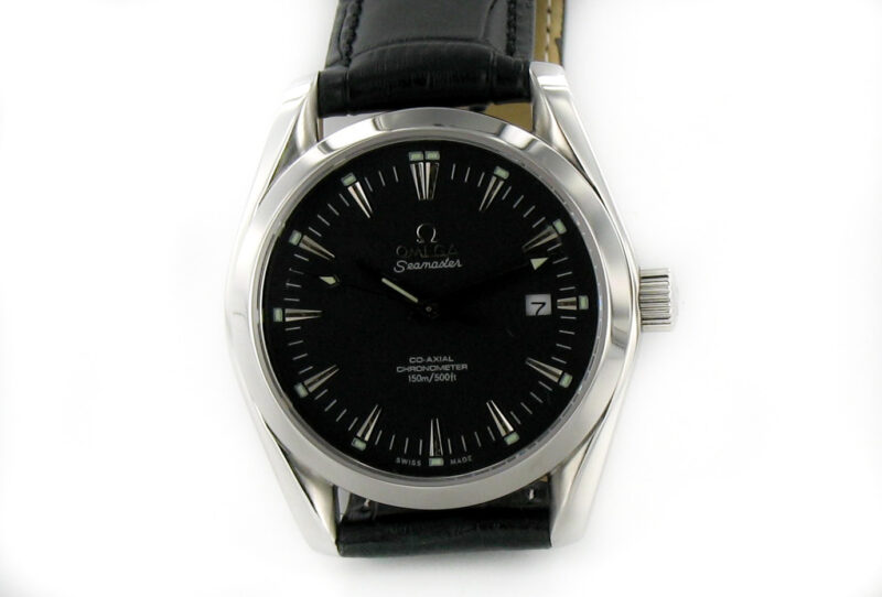 Omega Seamaster Aqua Terra Co-Axial schwarz/Leder – Bild 8