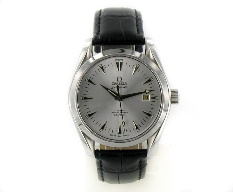 Omega Seamaster Aqua Terra  Co-Axial silber/Leder – Bild 2