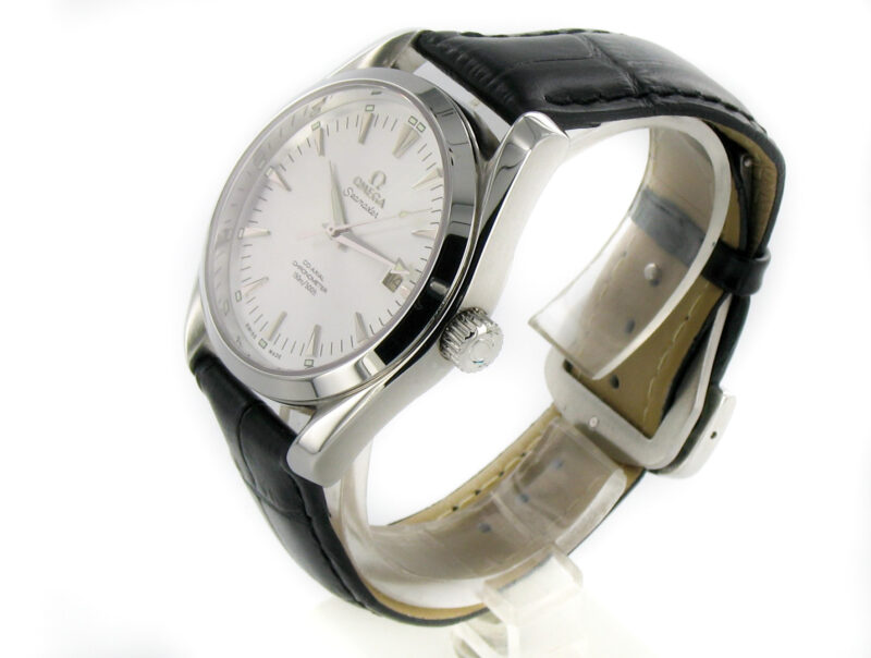Omega Seamaster Aqua Terra  Co-Axial silber/Leder – Bild 3