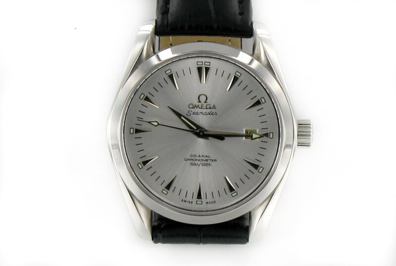 Omega Seamaster Aqua Terra  Co-Axial silber/Leder – Bild 4