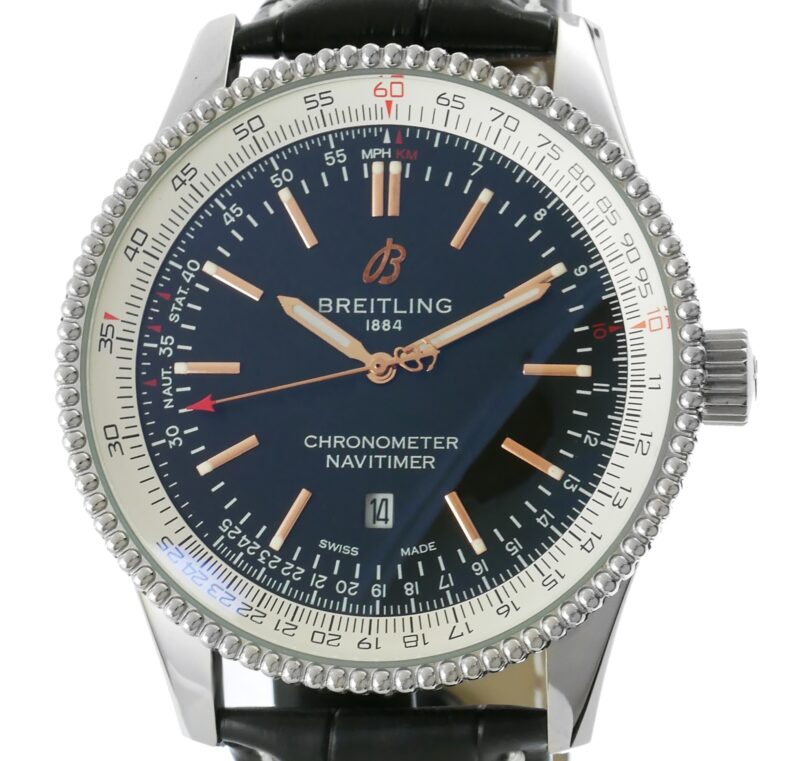 Breitling Navitimer Automatic 41 Leder Schwarz