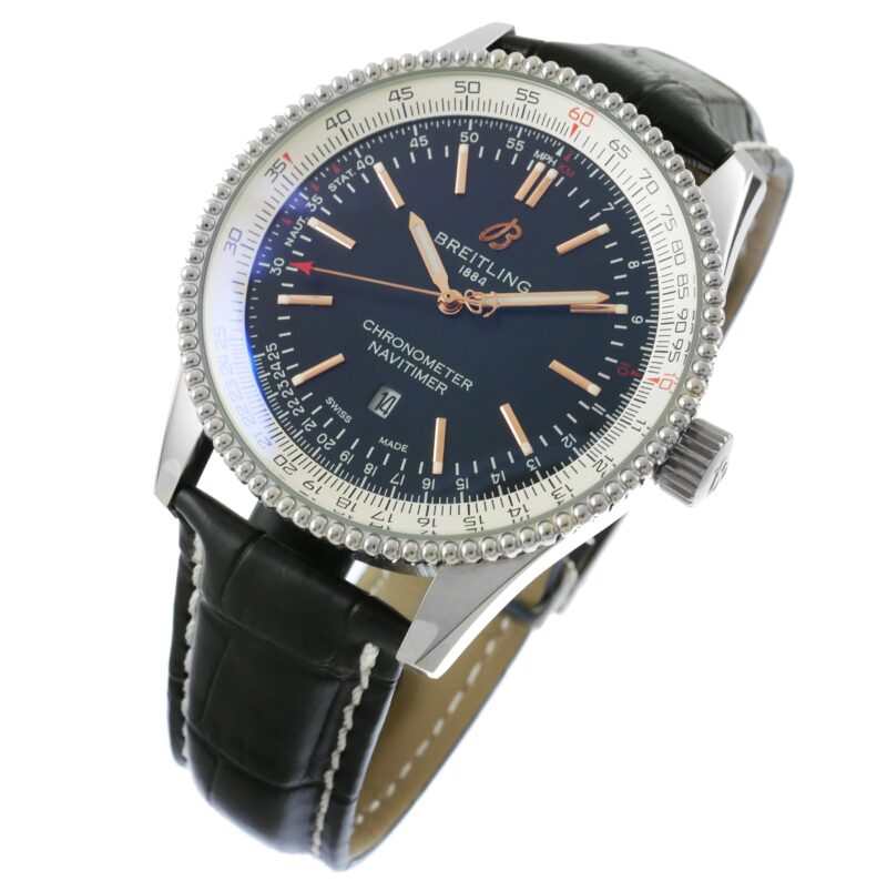 Breitling Navitimer Automatic 41 Leder Schwarz – Bild 5