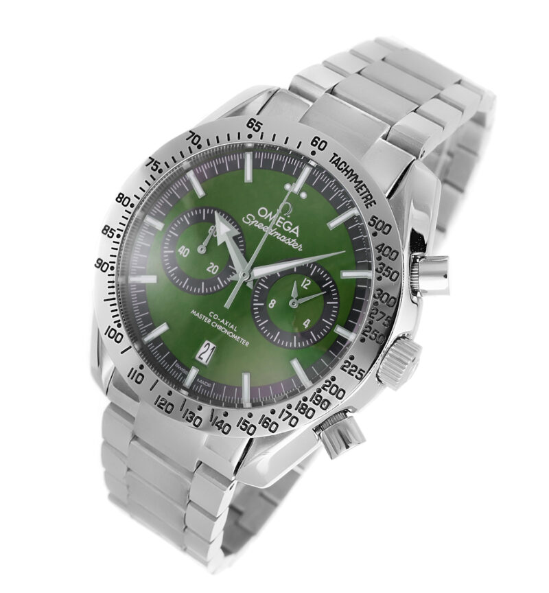 Omega Speedmaster 57 Co-Axial Chrono stahl grün – Bild 5