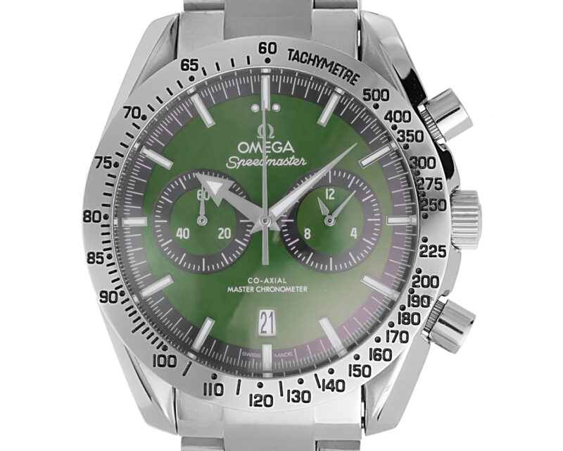 Omega Speedmaster 57 Co-Axial Chrono stahl grün
