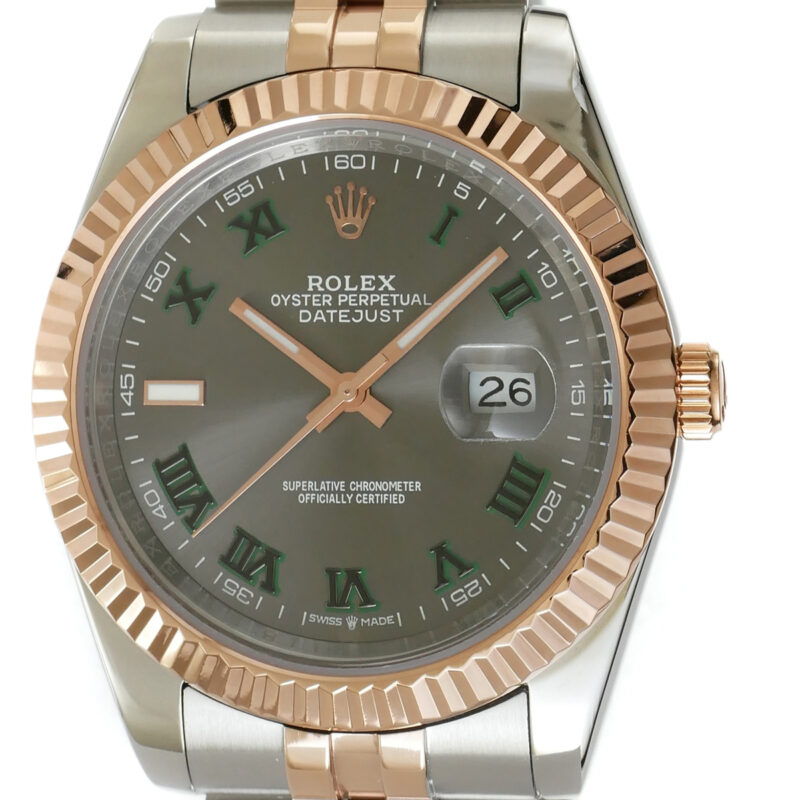 Rolex Datejust 41mm Oystersteel / Rosegold Wimbledon