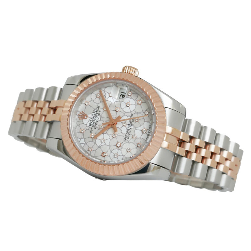Rolex Datejust 31mm 2023 Floral 18k twotone rose – Bild 8