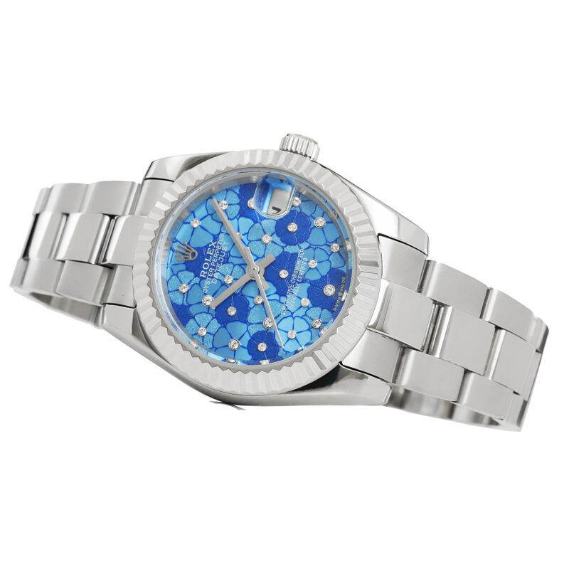Rolex Datejust 31mm 2023 Floral weissgold blau – Bild 8