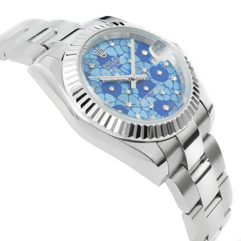 Rolex Datejust 31mm 2023 Floral weissgold blau – Bild 7