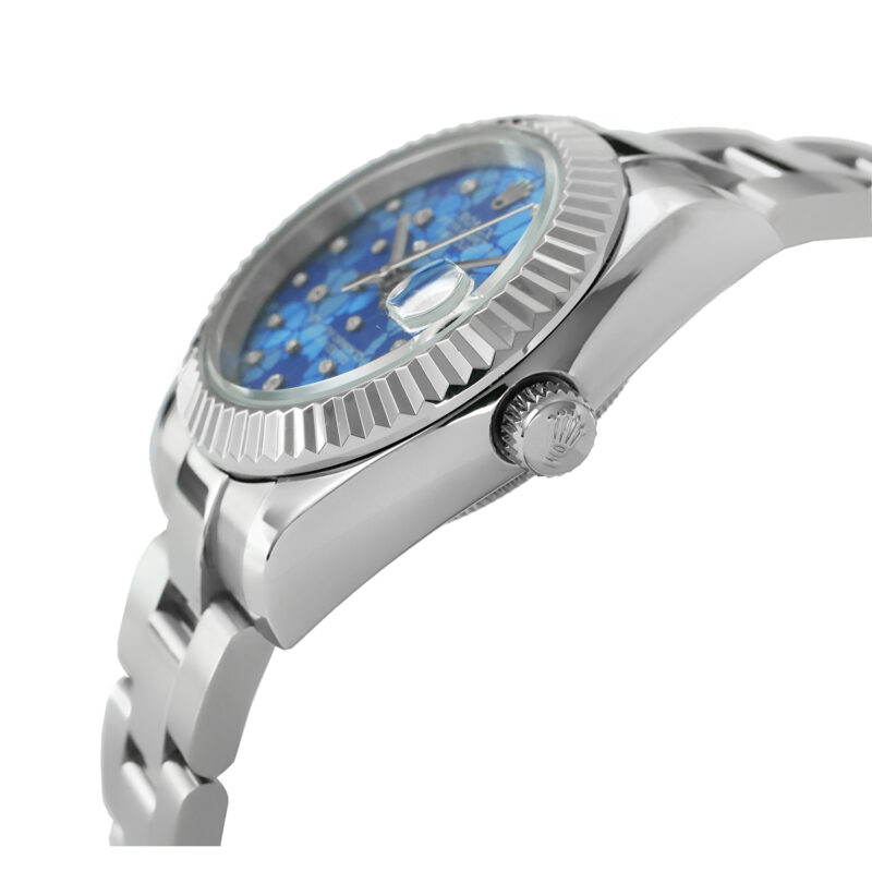 Rolex Datejust 31mm 2023 Floral weissgold blau – Bild 6