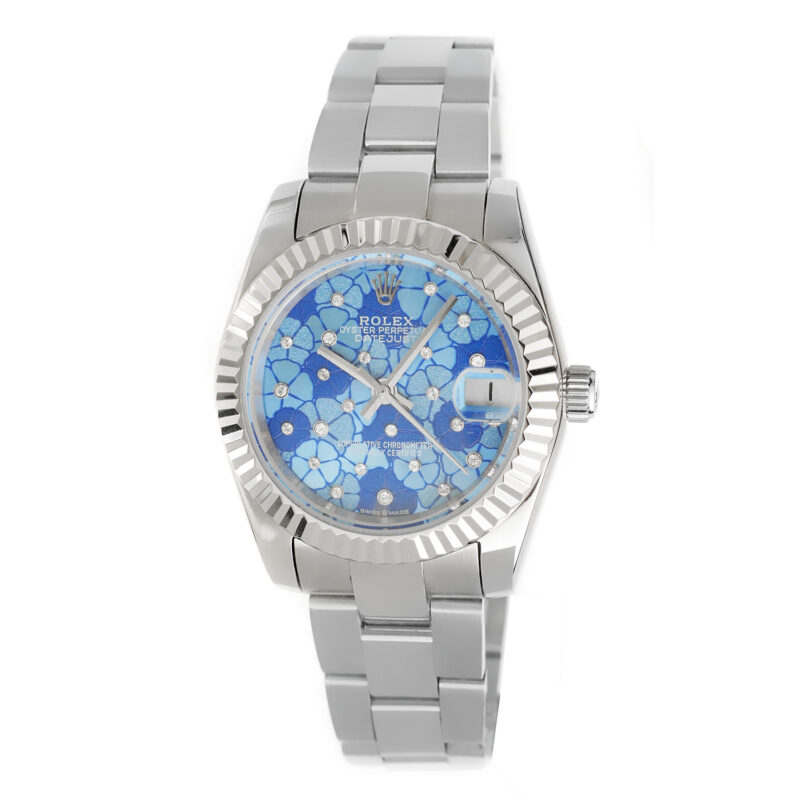 Rolex Datejust 31mm 2023 Floral weissgold blau – Bild 3