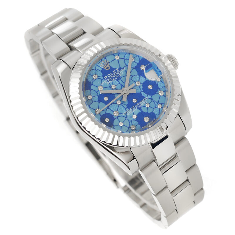 Rolex Datejust 31mm 2023 Floral weissgold blau – Bild 5