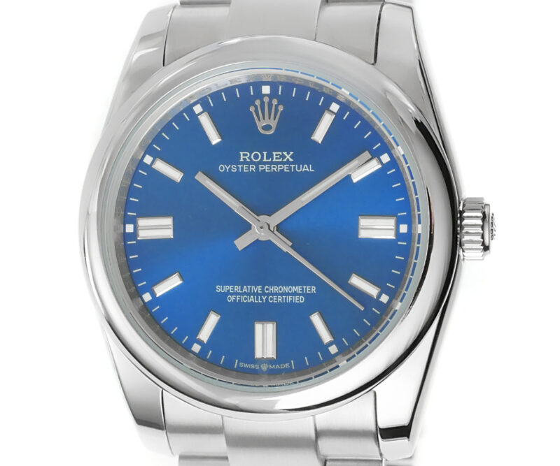 Rolex Oyster Perpetual 41mm Zifferblatt blau