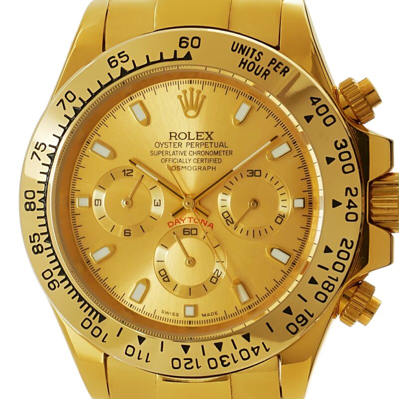 Rolex Daytona gold mit goldenem Zifferblatt