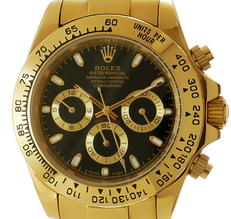 Rolex Daytona gold - schwarzes Ziffernblatt