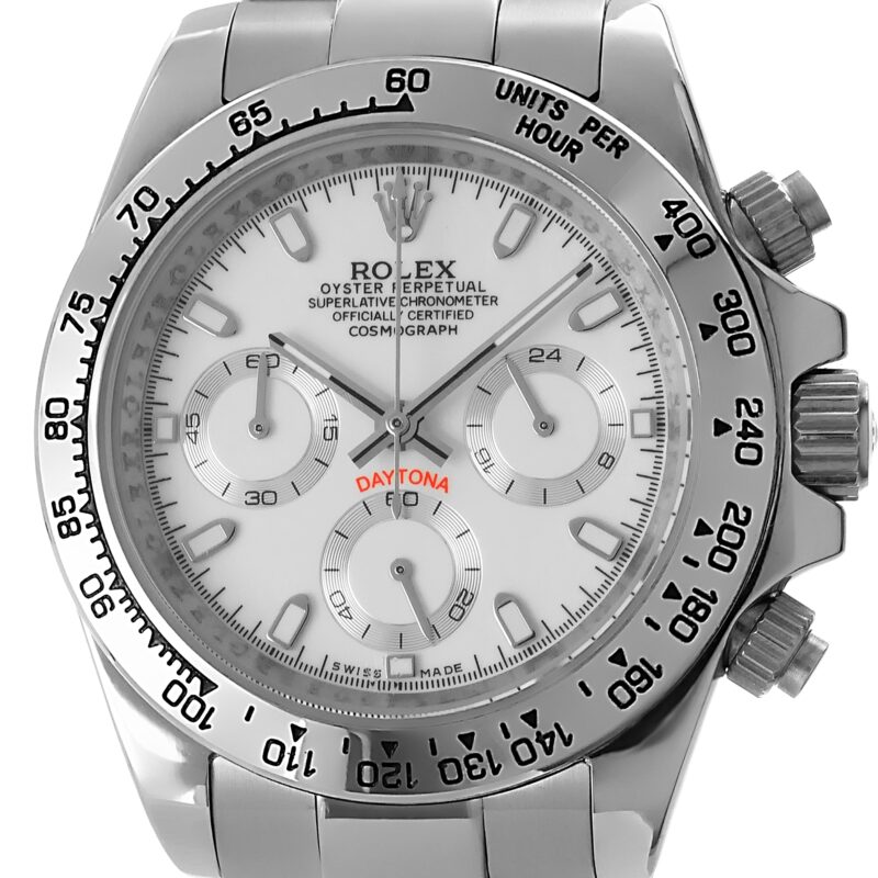 Rolex Daytona stahl - weisses Ziffernblatt