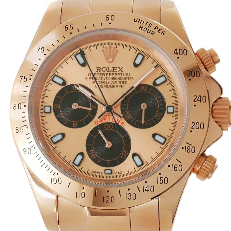 Rolex Daytona Rosegold mit goldenem Zifferblatt