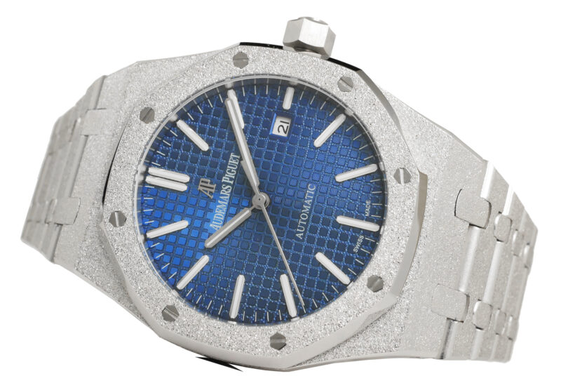 Audemars Piguet Royal Oak frosted dunkelblau 41mm – Bild 8