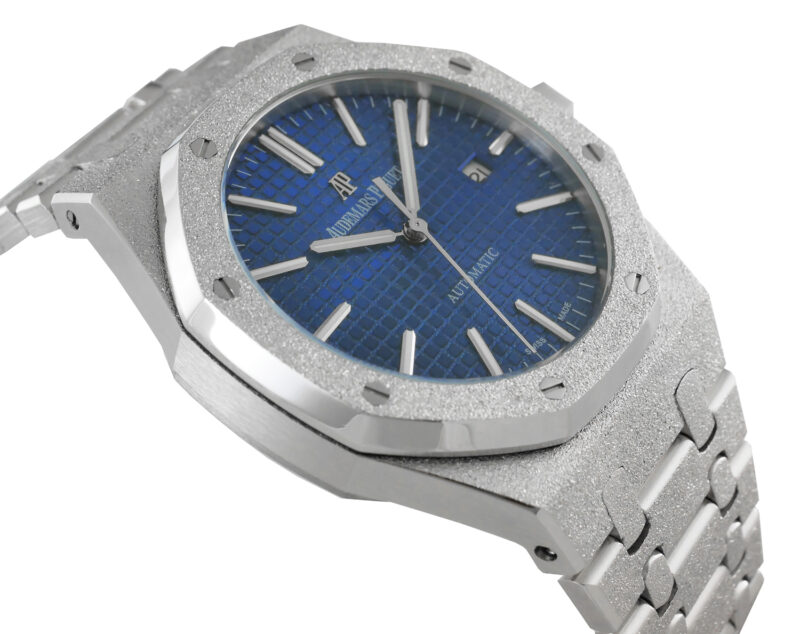 Audemars Piguet Royal Oak frosted dunkelblau 41mm – Bild 7