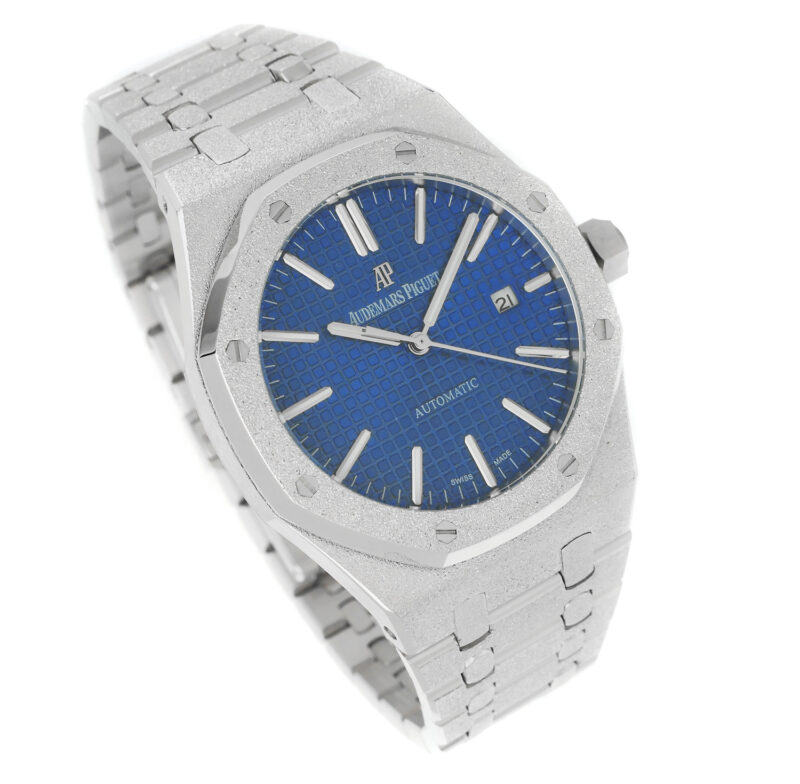 Audemars Piguet Royal Oak frosted dunkelblau 41mm – Bild 5
