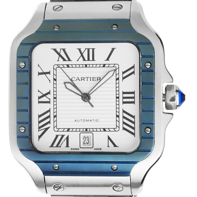 Cartier Santos de Cartier 2023 PVD Lünette blau