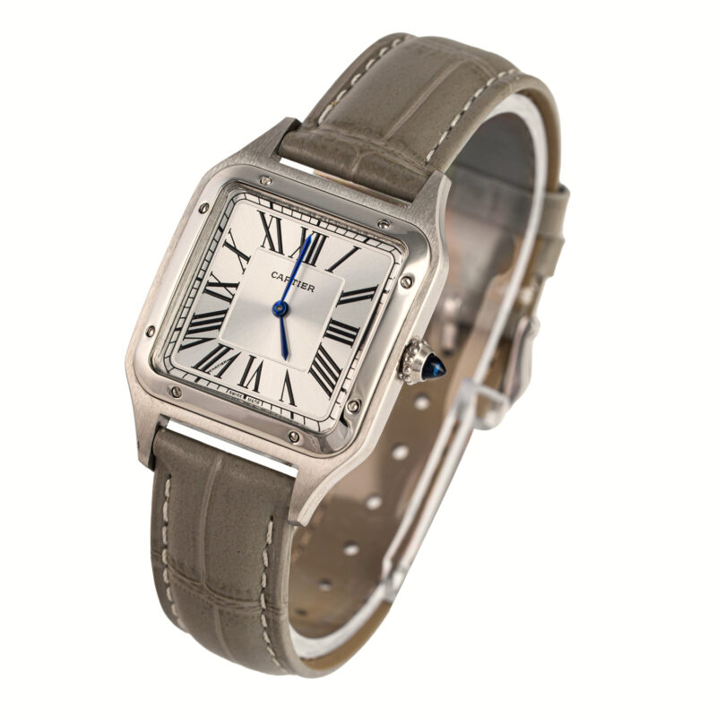 Cartier Santos Dumont beiges Lederband – Bild 7