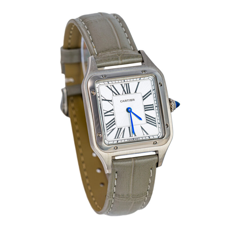 Cartier Santos Dumont beiges Lederband – Bild 4