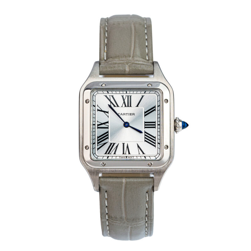Cartier Santos Dumont beiges Lederband – Bild 3
