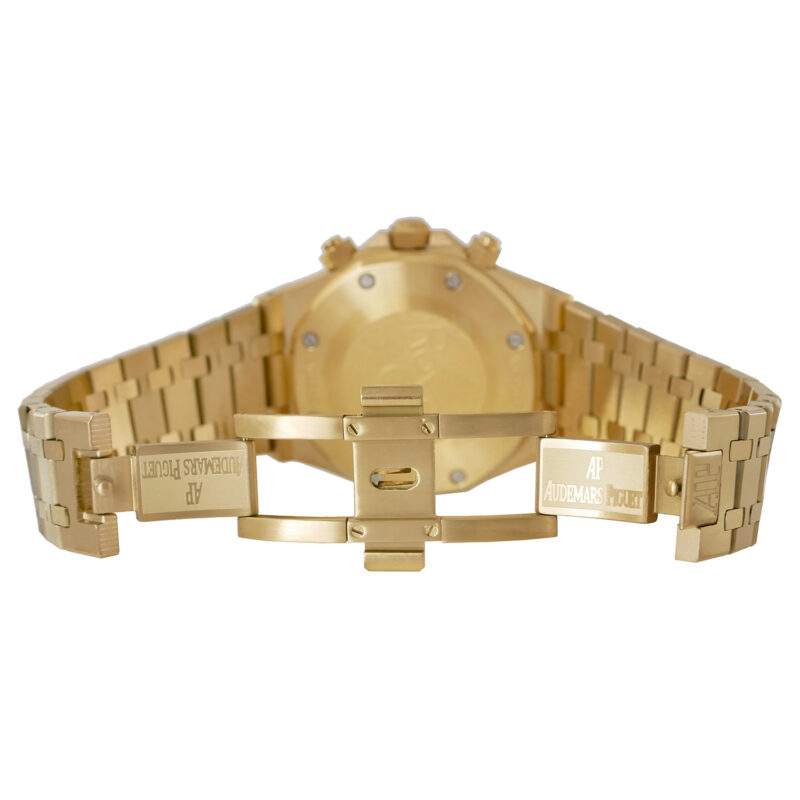 Audemars Piguet Royal Oak Chrono 18k gold schwarzes Zifferblatt – Bild 7