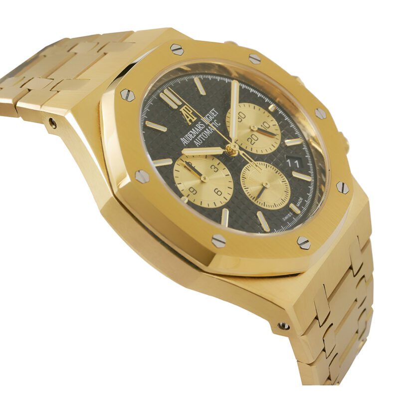 Audemars Piguet Royal Oak Chrono 18k gold schwarzes Zifferblatt – Bild 5