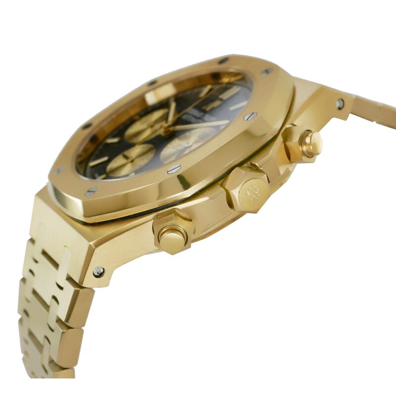 Audemars Piguet Royal Oak Chrono 18k gold schwarzes Zifferblatt – Bild 4