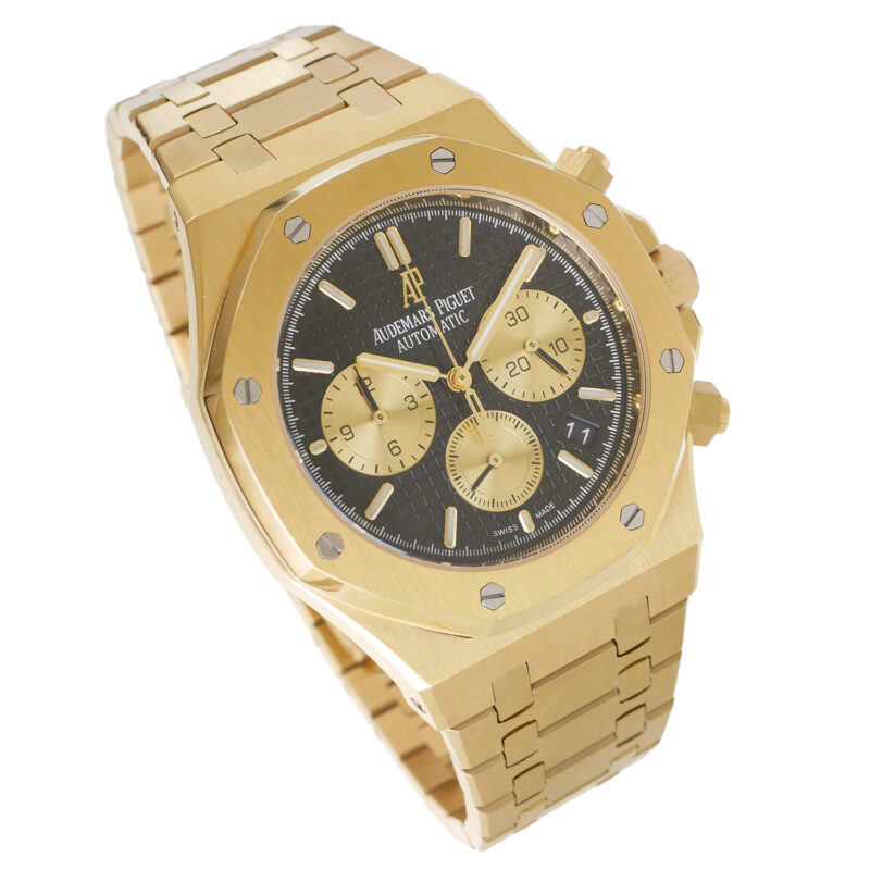 Audemars Piguet Royal Oak Chrono 18k gold schwarzes Zifferblatt – Bild 11